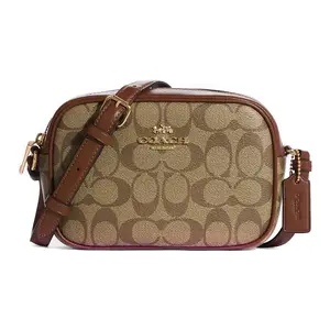 COACH Camera 19 Adjustable Strap Coated Canvas Leather Crossbody Bag for Women