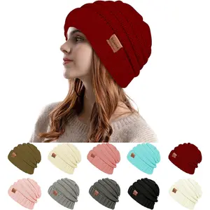 Womens Beanies for Winter Slouchy Beanies for Women Knit Warm Winter Hats for Women Thick for Cold Weather