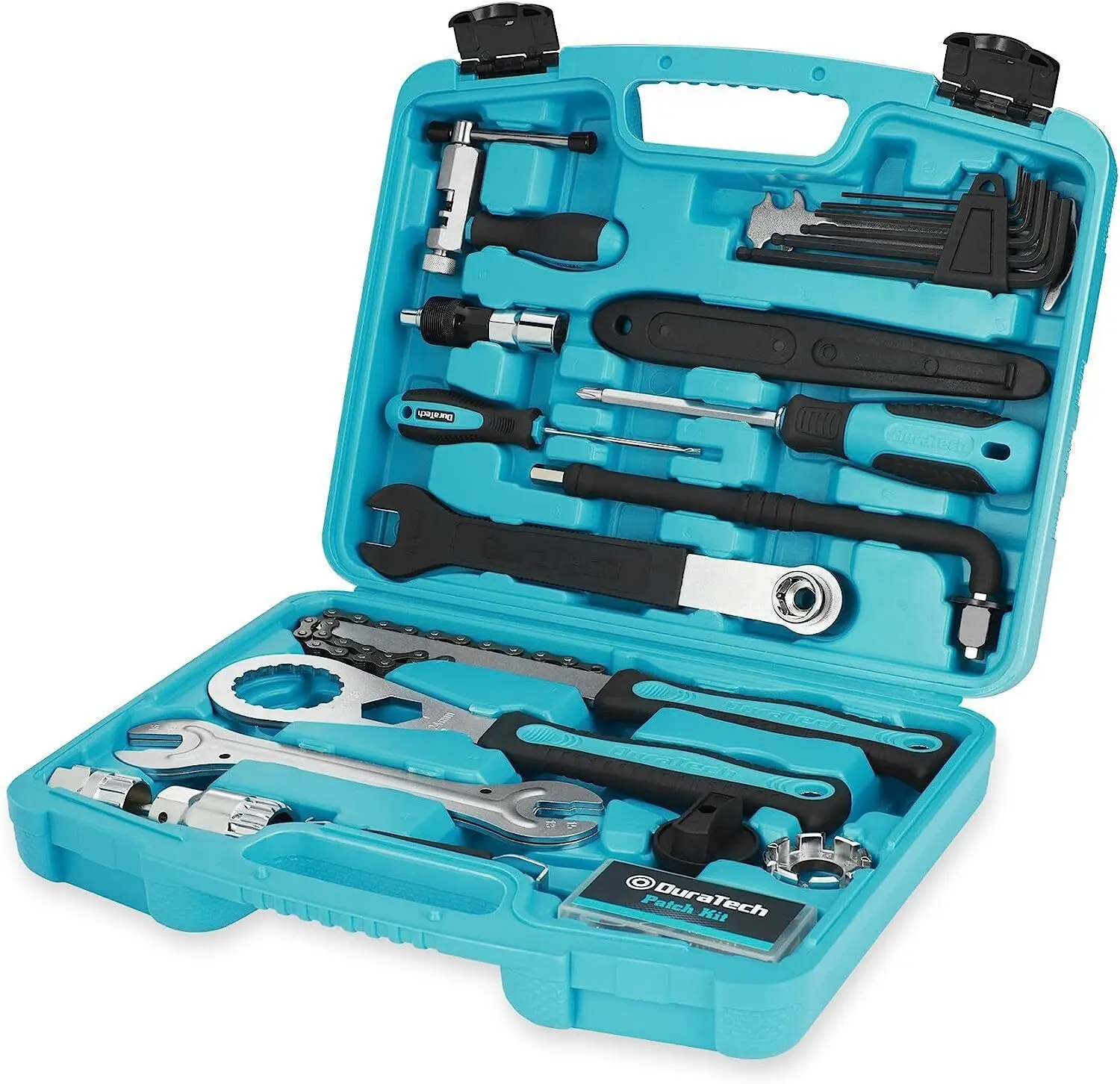 #fathersdaygift DURATECH Bike Repair Kit, Bicycle Tool Kit with Carry Case, Bike Accessories for Repairing Tyres, Brakes, Chains, Pedal, Mountain Bike & Road Bike Maintenance, Great Gift for Men, Women