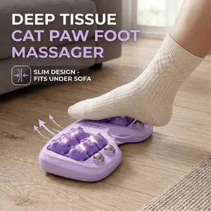 1 Pc Foot Massager with 4-Row Rollers, Acupressure Relaxation & Sole Massage