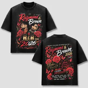 [FREE SHIP] Comfort Colors Raymond Brown T-Shirt, Raymond And Brown 2026 USA Tour Tee, The Ultimate R&B Experience Graphic Top