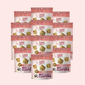 Chunk Nibbles Vanilla Snack Clusters | 12 Pack | 2oz Bags | Sweet & Salty Cluster Bites