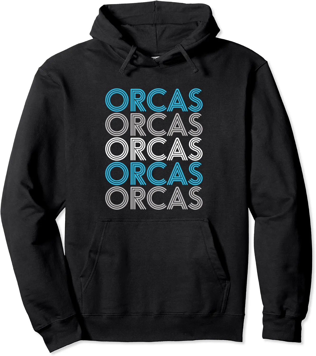 Retro Killer Whale Orca Gift for Him Men or Boys Pullover Hoodie - Terrancecar Shop 85B0843HM7TB