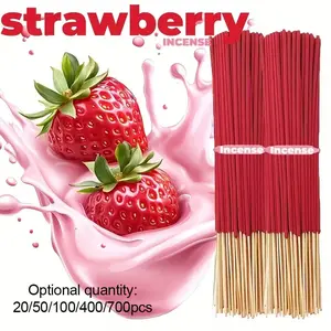 High-Quality Cream Strawberry Incense Stick, Long-Lasting Strawberry Scent with Wood Fragrance, Home Office Party Gift, Scented Home Fragrance