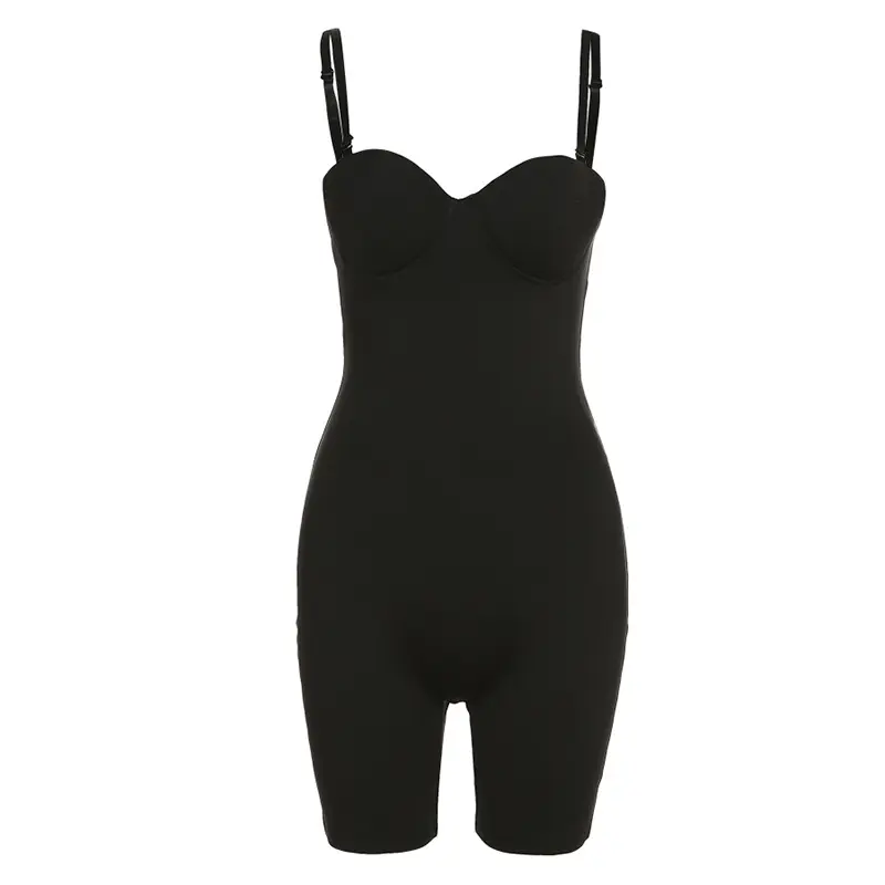 Women's Solid Bodycon Sports Romper, Low-Cut Backless Unitard Short Jumpsuit for All Season Gym Workouts, Bodysuits, Sleeveless, Shorts, Female, Fitness Wear, One-Piece, All Seasons