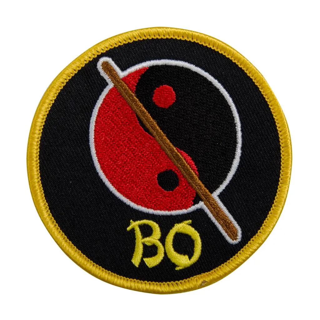 Embroidered Sewn-In Patch, Bo Staff Themed Embroidery Patch for Sewing Supplies & Textile Projects, Patch Embroidered