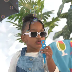 Pokopiko Baby Sunglasses - Rectangle (Pearl)