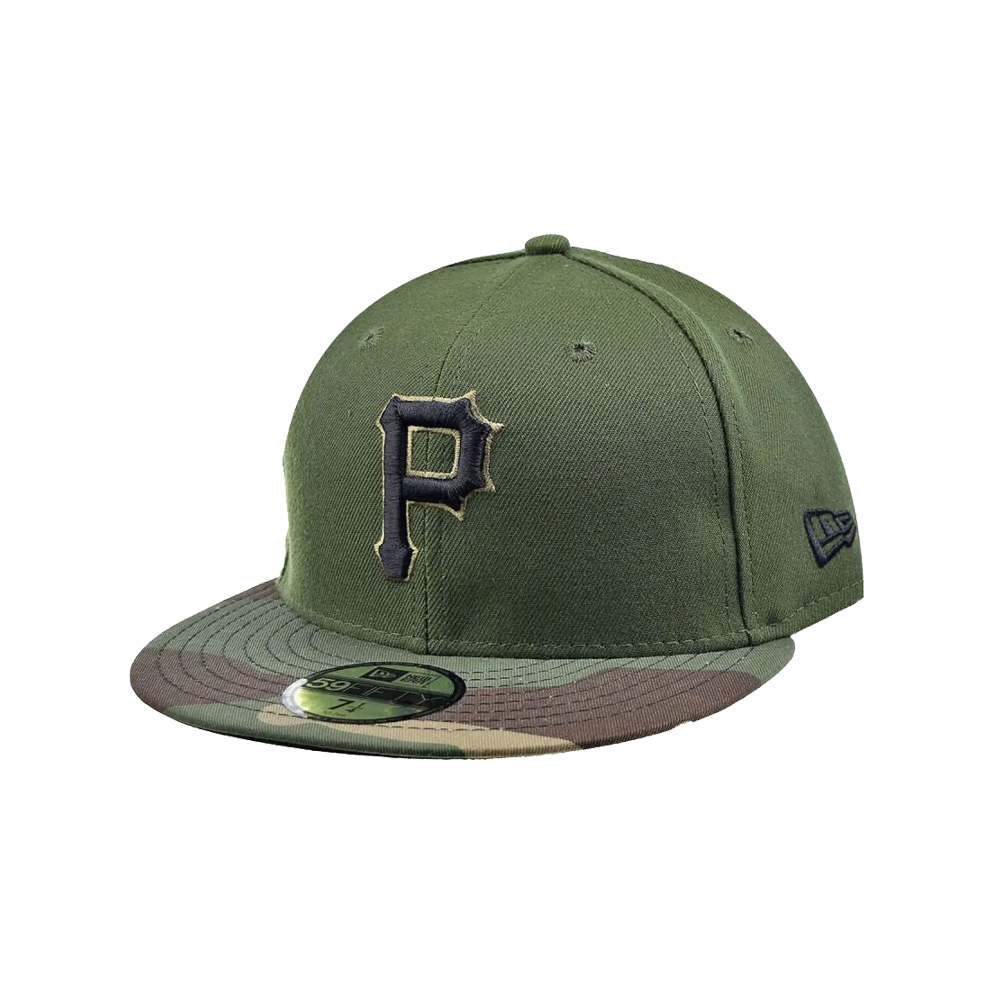 59FIFTY Pittsburgh Pirates Fitted Hat "Olive Camo" 70413903