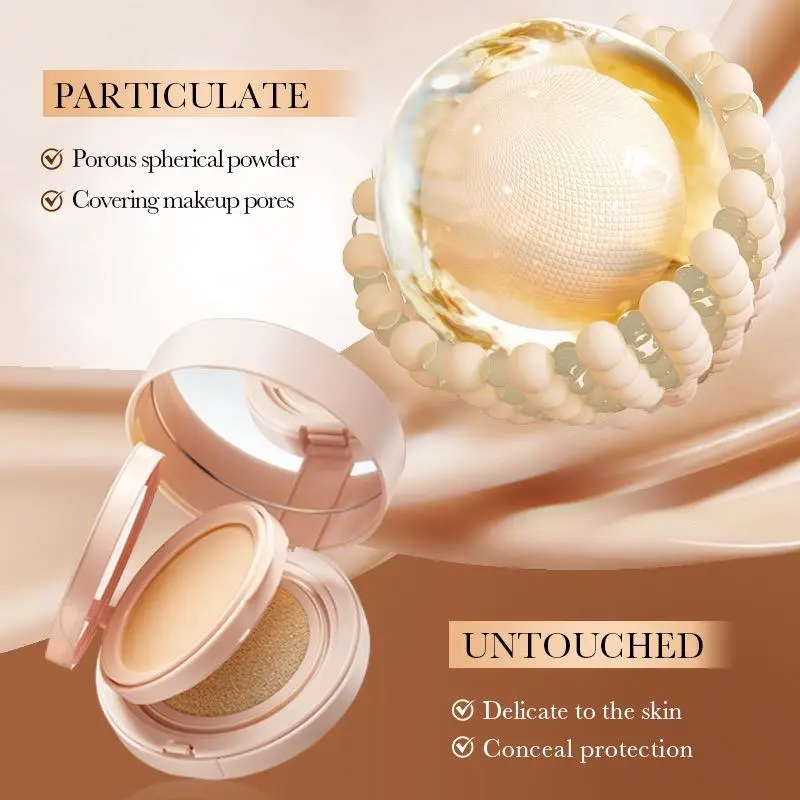 2-in-1 Air Cushion Foundation & Concealer, Korean-Style Antibacterial Cosmetic with Sun Protection, Full Coverage 24-Hour Matte Finish for Color Correction, Makeup, Full Face, 24H Lasting, High Coverage, Korean Bb & Cc Creams, Double Base Cream, Set Pack