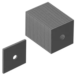 20 Pcs 3/8" Square Plate Washer, 2"x2" Flat Washer, 1/8" Thick, Weld on Plain Finish