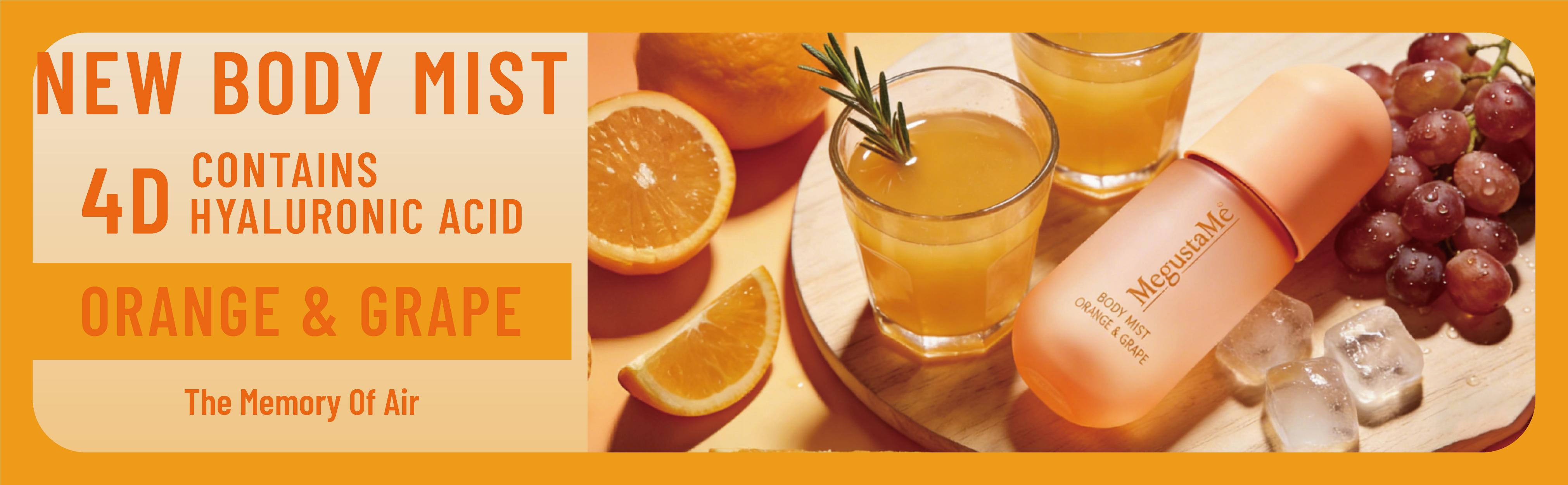 MegustaMe Orange & Grape Signature Fruity Body Mist 100ML - Long Lasting Citrus Fragrance, Paraben Free, Non-Irritating, Lightweight, Safe for Daily Use MegustaMe Orange & Grape Signature Fruity Body Mist 100ML - Long Lasting Citrus Fragrance, Paraben Free, Non-Irritating, Lightweight, Safe for Daily Use