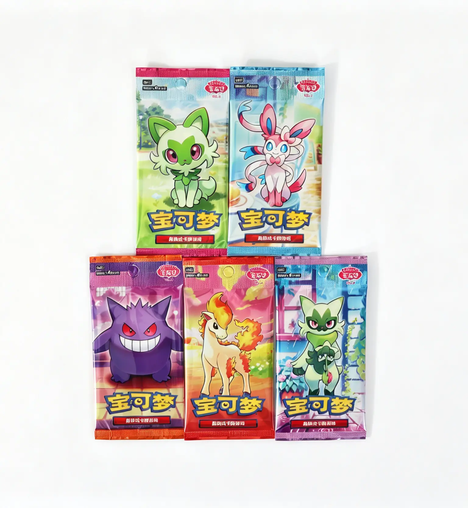 Chinese Gem packs, get 1 extra pack with a stamp card and 2 with a hit