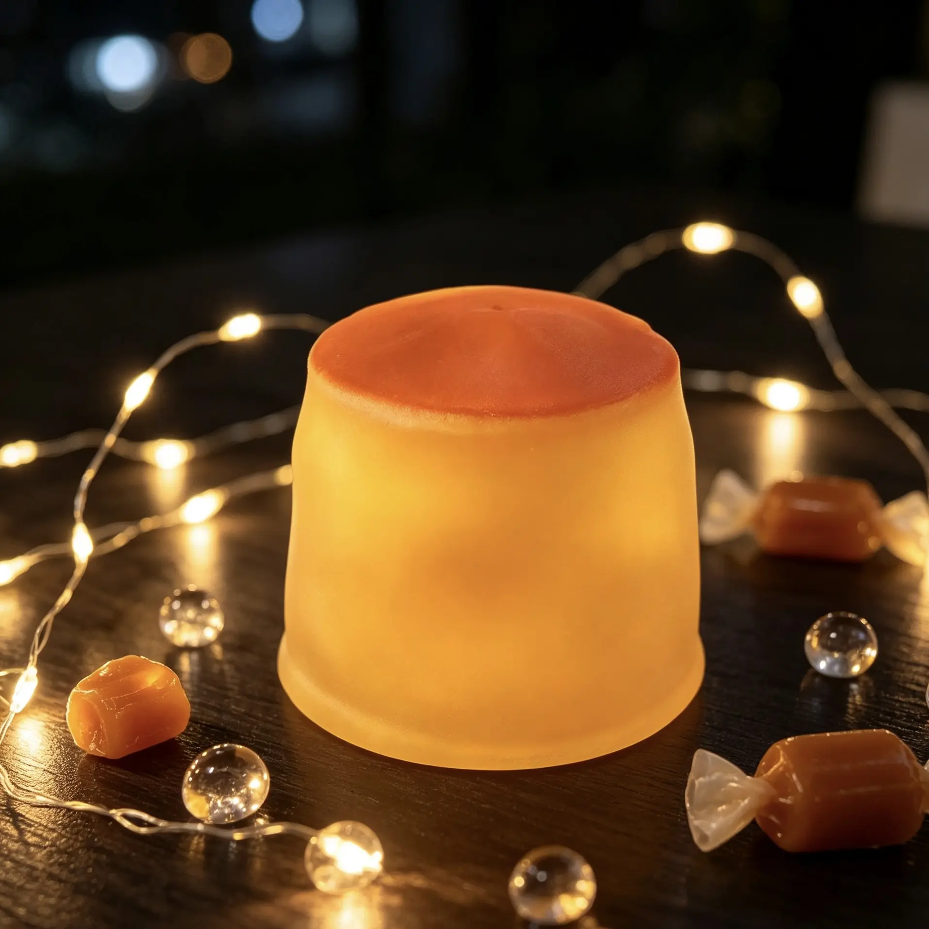 Caramel Pudding Clay Squishy Toy, Super Soft Slow Rebound Squeeze Toy, Gradient Simulation Dessert Stress Relief Fidget Toy, Cute Fake Food Decompression Toy for Kids, Office Workers and Squishy Collectors