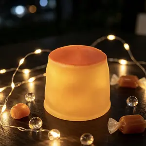 Caramel Pudding Clay Squishy Toy, Super Soft Slow Rebound Squeeze Toy, Gradient Simulation Dessert Stress Relief Fidget Toy, Cute Fake Food Decompression Toy for Kids, Office Workers and Squishy Collectors