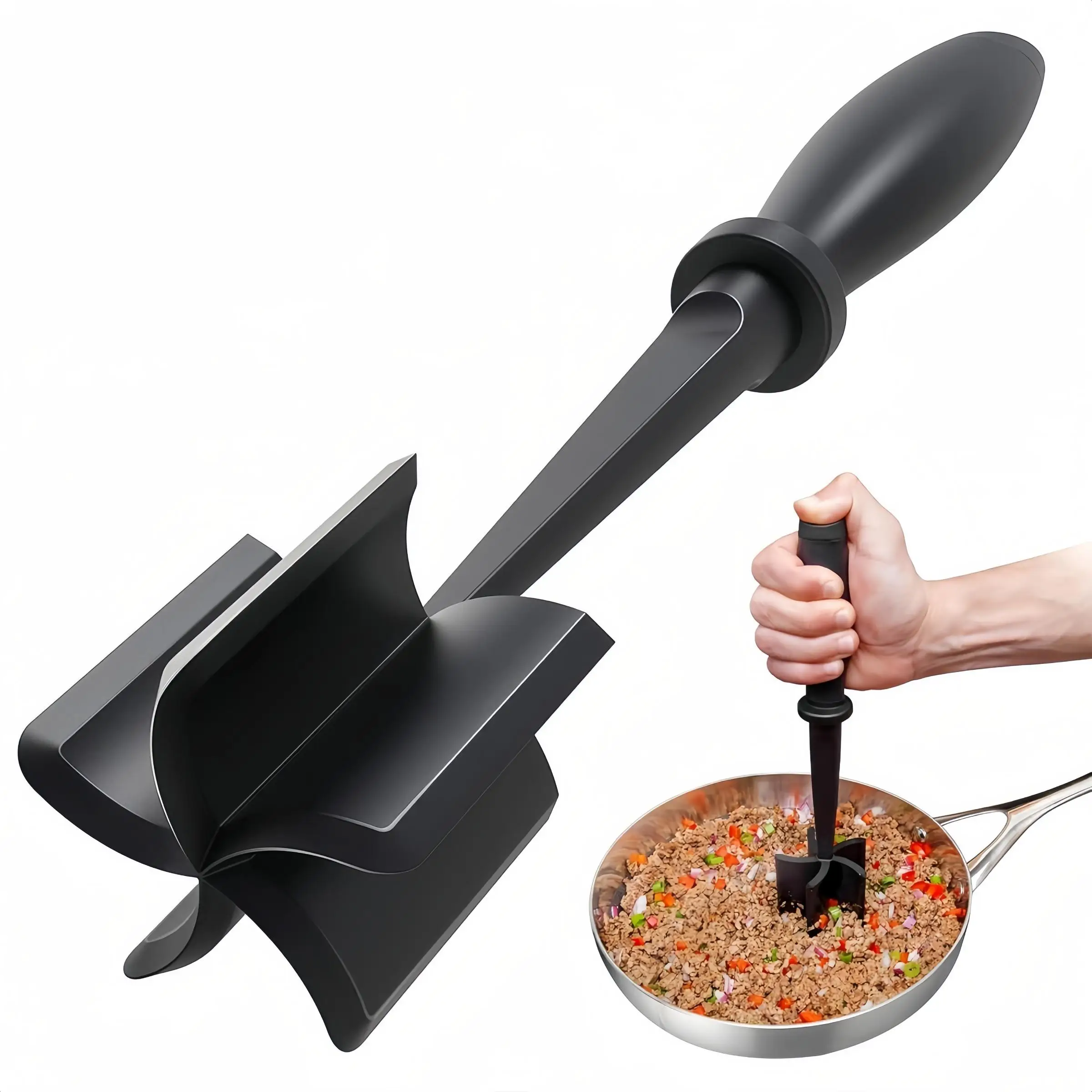 Meat Shredder, Kitchen Accessories Heat Resistant Hamburger Handheld Meat Chopper, Kitchen Utensils Supplies, Summer for Gift