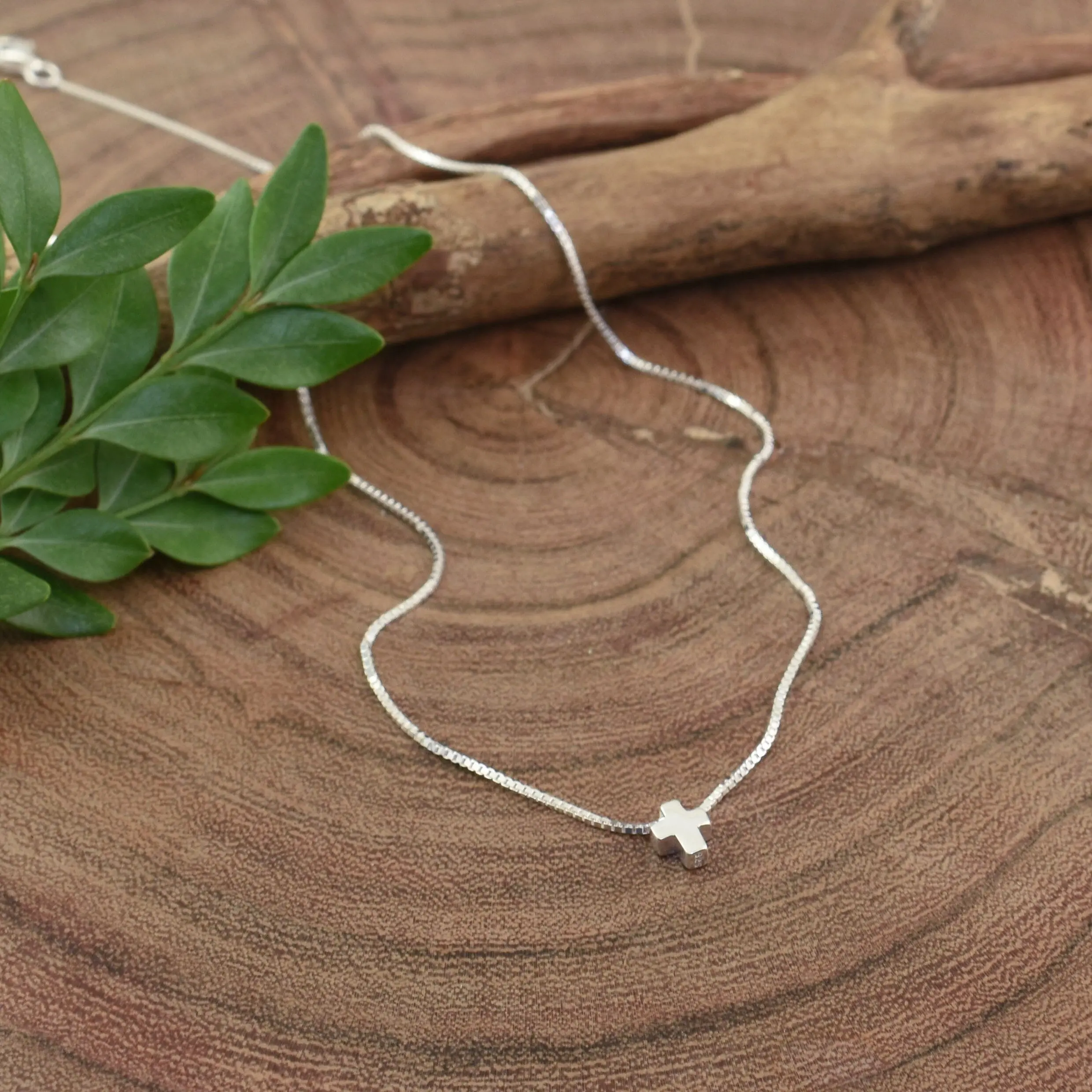 Women's 925 Sterling Silver Dainty Cross Necklace - Minimalist Faith Jewelry with 16.5-20" Adjustable Chain