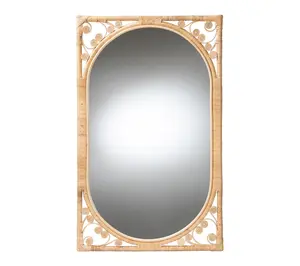 bali & pari Isley Natural Rattan Wall Accent Mirror