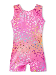 Girls' Sleeveless Print Gymnastics Leotard, Comfortable Soft Breathable Dance Training Bodysuit, Dance Clothing, Dance Garment, All Seasons Performance