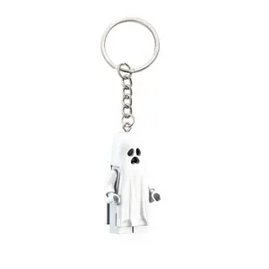 Ghost Design Keychain Cute Cartoon Halloween Themed Accessory Ideal for Car Keys Backpacks Creative Festival Gift