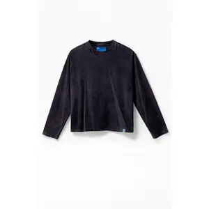 A.R.C. Men's Black Vintage Wash Heavyweight Oversized Long Sleeve T-Shirt