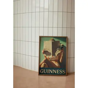 [Sale Off Up To 50%] [Unframe] Morning Read – Retro Guinness Poster