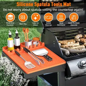Silicone Grill Mat Compatible with Blackstone Griddle, Durable BBQ Accessories for Easy Cleaning, Perfect for Indoor/outdoor Use