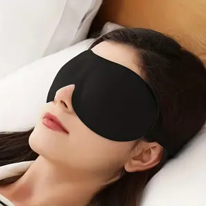 3D Eye Mask for Sleeping , Light Blocking 3D Eye Mask Blindfold for Sleeping, Ultra-Thin Sides for Side Sleeper, Blindfold for Men Women Black