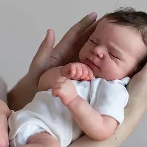 19 Inch 49cm Reborn Baby Doll with Complete Clothes & Accessories – Realistic Soft Touch Full Vinyl Lifelike Companion Toy for Kids & Collection, Perfect Holiday & Birthday Gift