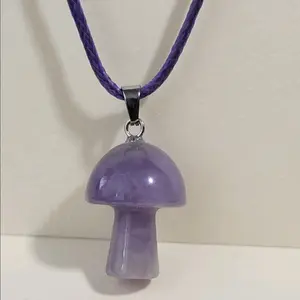 Mushroom Amethyst Necklace (Polished/Unpolished)