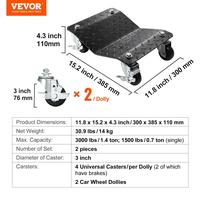 1500 lbs【2 Pieces】BLACK