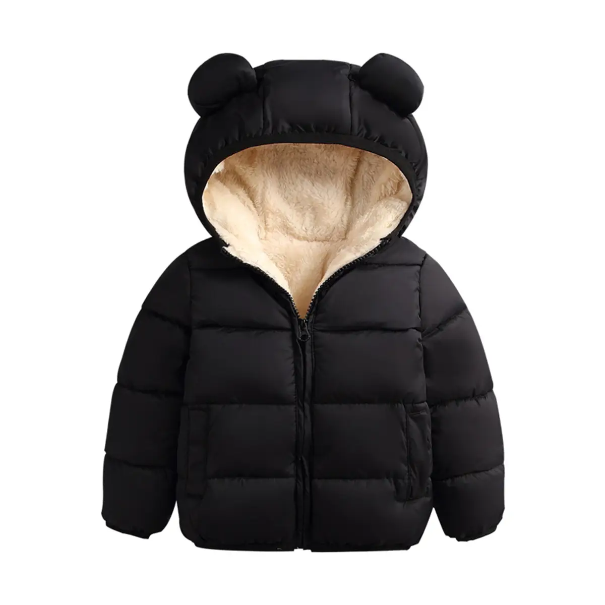 Infant Toddler Kids Baby Boy Girl Bear Hooded Coat Winter Thick Jacket Winter Outwear Cozy Outerwear