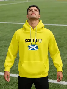 Scottish Flag Print Hoodie Unisex Casual Sport Style Long Sleeve Pullover Fan Souvenir Best Gift