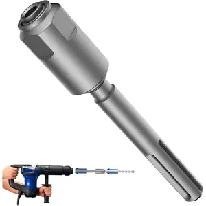 SDS-Max to SDS-Plus Adapter,Rotary Hammer Connection Adapter Bits,Hammer Drill Adaptor for Quick Change Shank Drill Converter Tools(Silver)