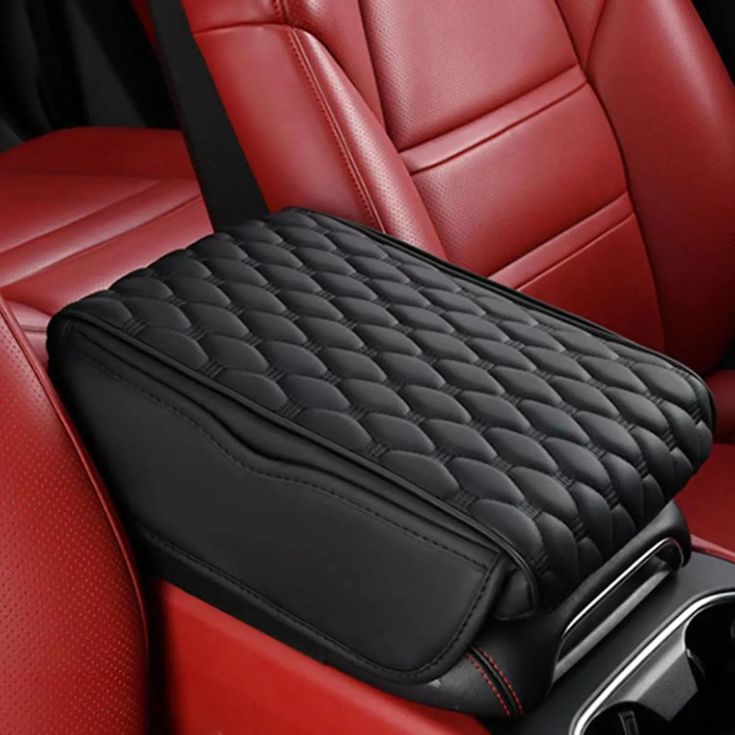 Car Center Console Armrest Protector, Plaid Pattern Car Armrest Protective Pad, Universal Car Armrest Box Booster Guard Pad, Boyfriend Gift, Car Stuff