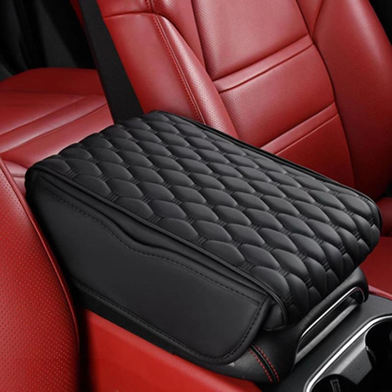 Car Armrest Pattern Car Center Console Armrest Protector, Plaid Pattern Car Armrest ...