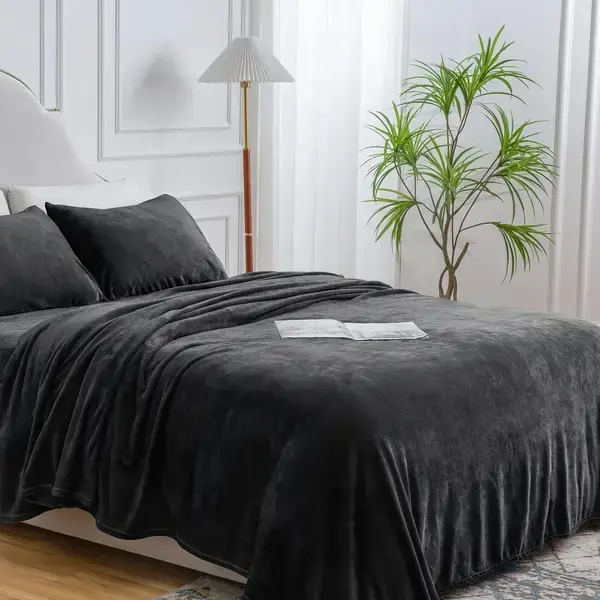 4-piece flannel bed sheet set - Super soft, super smooth flannel bed sheet set