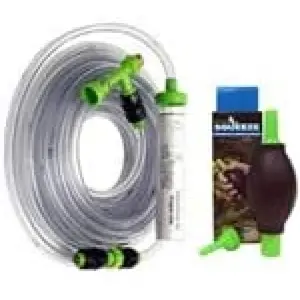 HElectQRIN 25 ft. No Spill Clean & Fill and Squeeze Stressless Siphon Starter Bundle
