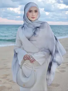 Women's Fashion Printed Scarf 85x180cm, Versatile Polyester for Muslim Women, Hijab, Stylish Headscarf for All Seasons