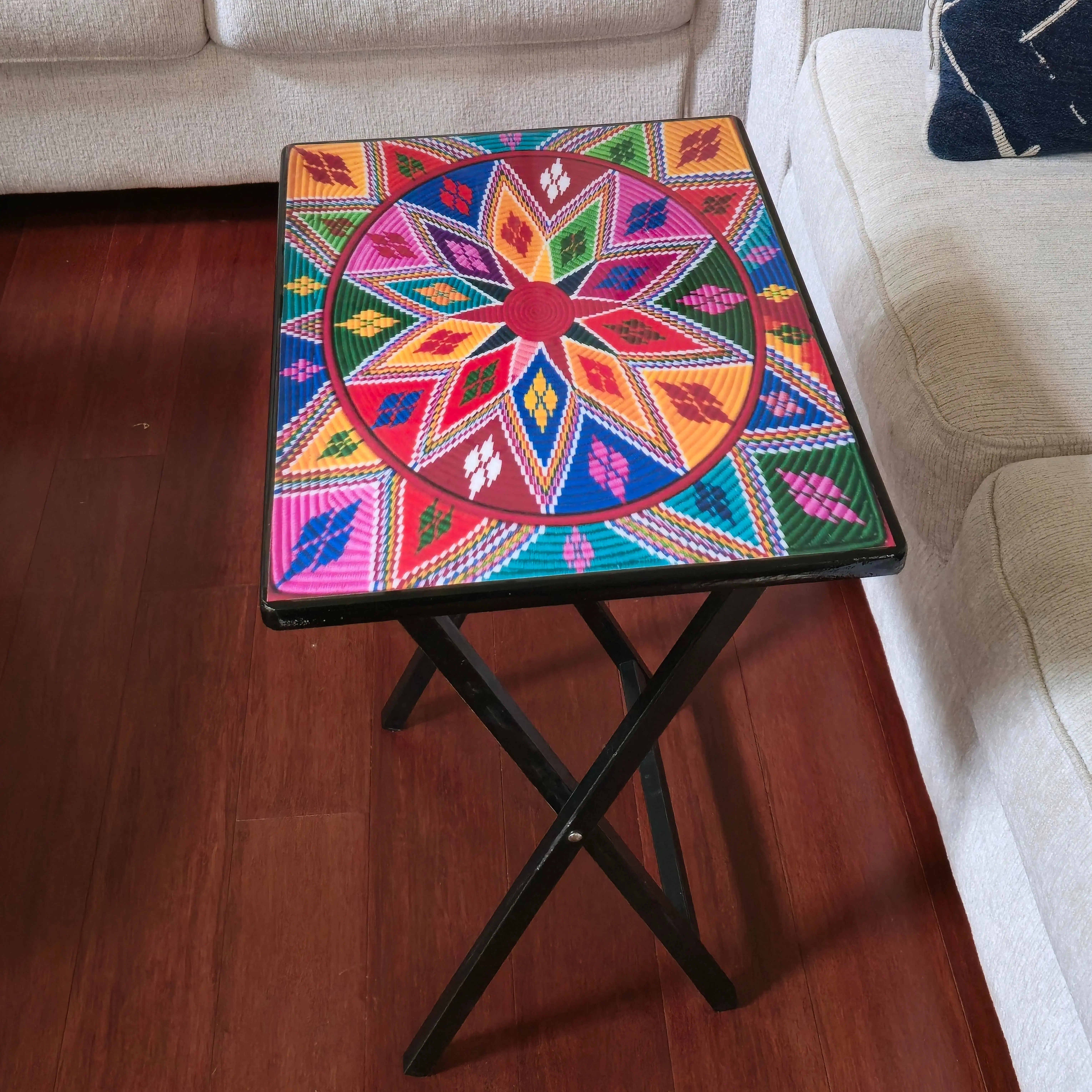 Portable Folding Ethiopian Style TV Tray – Multi-Purpose Snack Desk & Side Table.