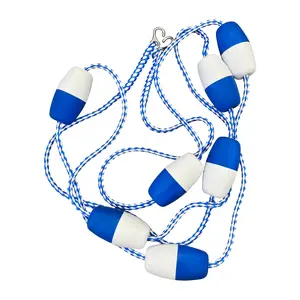 Poolzilla Swimming Pool Safety Rope and Float Kit with Stainless Steel Hooks