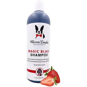 Warren London Magic Black Brightening Dog Shampoo, 17 Oz - Restores Natural Vibrance, Specialized For Dark Coats