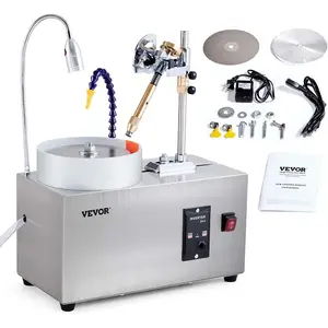 VEVOR Gem Faceting Machine, 180W Jade Grinding Polishing Machine 0 - 2980RPM Adjustable Rotating Speed, Rock Jewel Angle Polisher with Precise Mechanical Manipulator Scale Gem Jade Stone CrystalVEVOR Super Brand Day