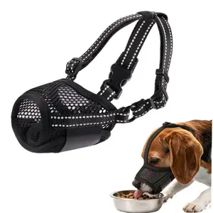 Breathable Reflective Dog Muzzle, Soft Anti-Bite Anti-Bark Muzzle, prevent  biting Adjustable Comfortable Allow Eating Drinking Panting for All Size Dogs  #dogmuzzle #antibite pet