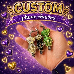 CUSTOM beaded phone charm