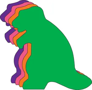 SHAPES ETC. Large Assorted Color Creative Foam Cut-Outs - Dinosaur