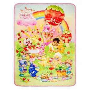 Care Bears x Strawberry Shortcake Fleece Throw Blanket | 45 x 60 Inches Care Bears x Strawberry Shortcake Fleece Throw Blanket | 45 x 60 Inches