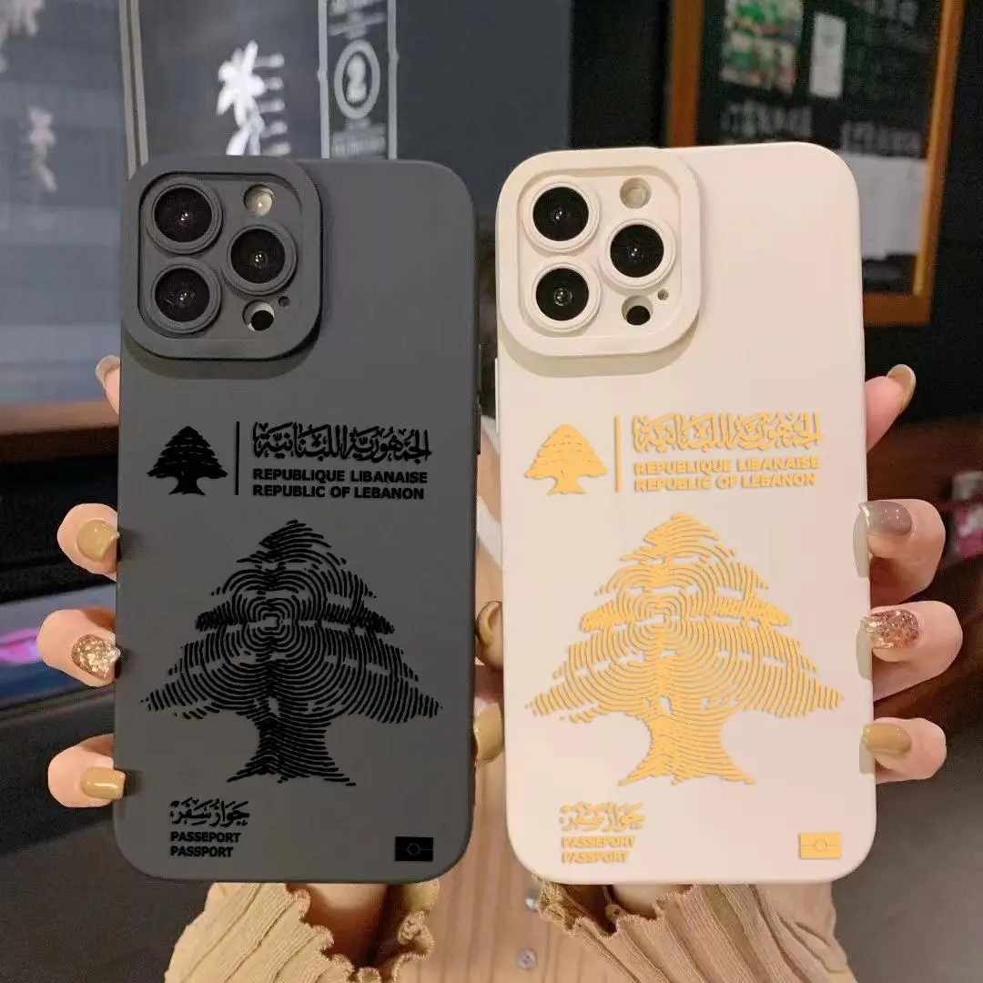 Lebanon Passport Phone Case For iPhone 16e 16 15 14 13 12 11 Mini Pro Max X XR XSMax 8 7 6 6S Plus Soft Silicone Back Cover