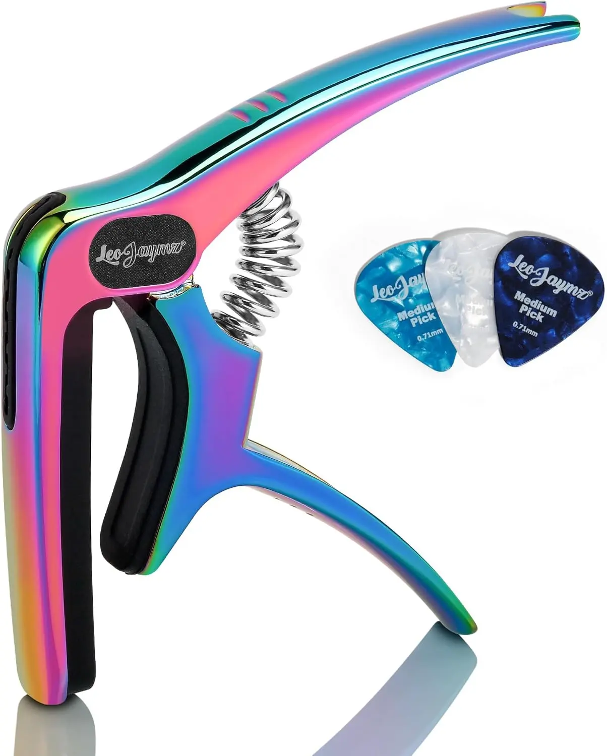Heavy Duty Guitar Capo for Acoustic/Electric Guitars, Guitar Clip made of Zinc Alloy Metal, Guitar Clamp for Bass Classical Guitar, Ukulele, Mandolin,Banjo (Dazzling Purple)