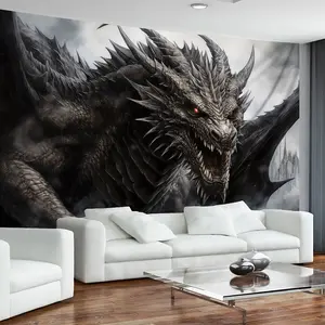 Contemporary Fantasy Dragon Tapestry - 1 Large Polyester Wall Hanging Home Decor, Feather Free, Easy to Install, No Electricity Required, Perfect for Living Room, Bedroom, Dorm