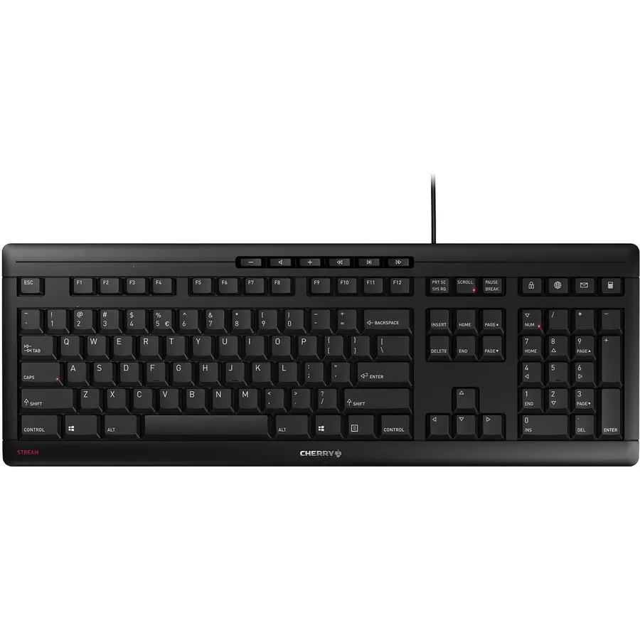 CHERRY JK8500EU2 Stream 104-key SX Scissor Mechanism Wired Keyboard - Black